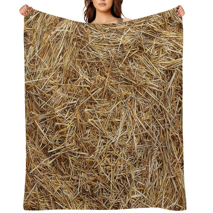 Hay Straw Throw Blanket