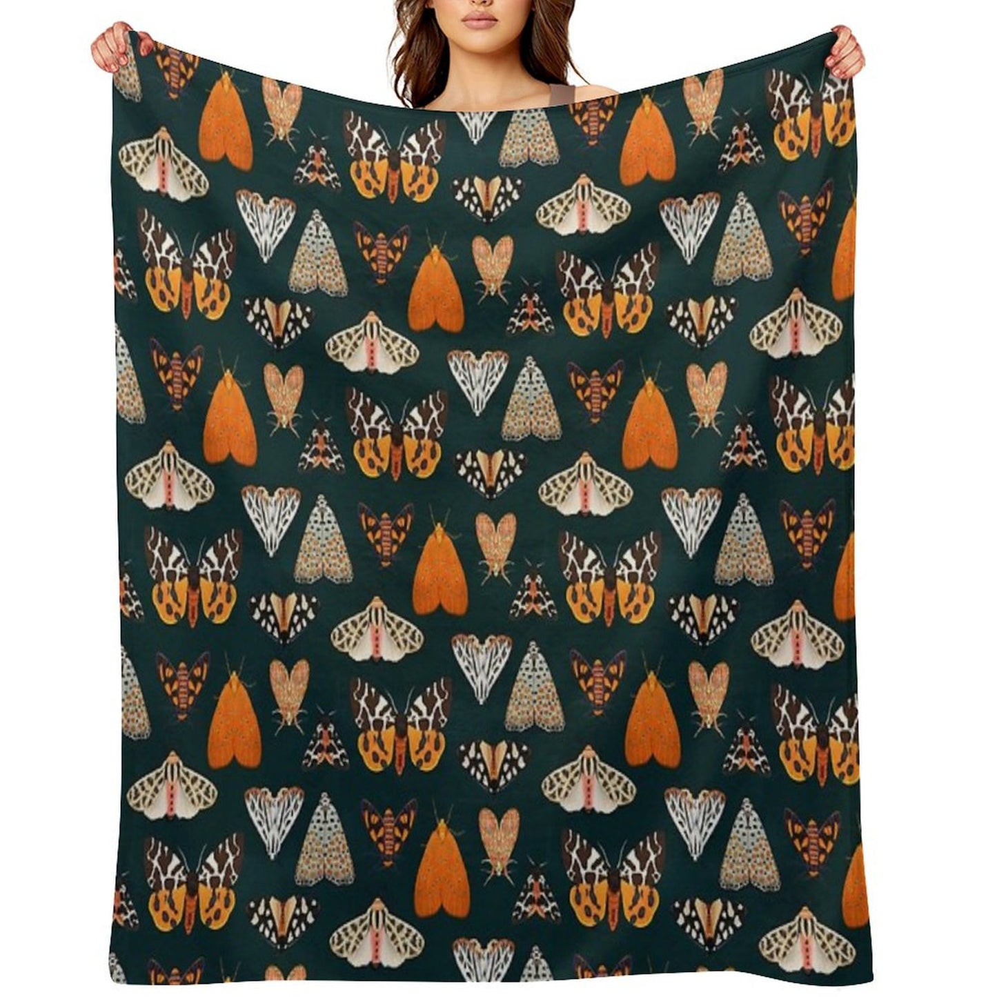 Tiger Moths Throw Blanket
