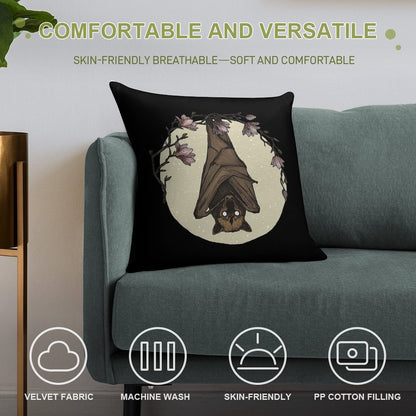 Bat Crazy Soft Luxury Feel Throw Pillow