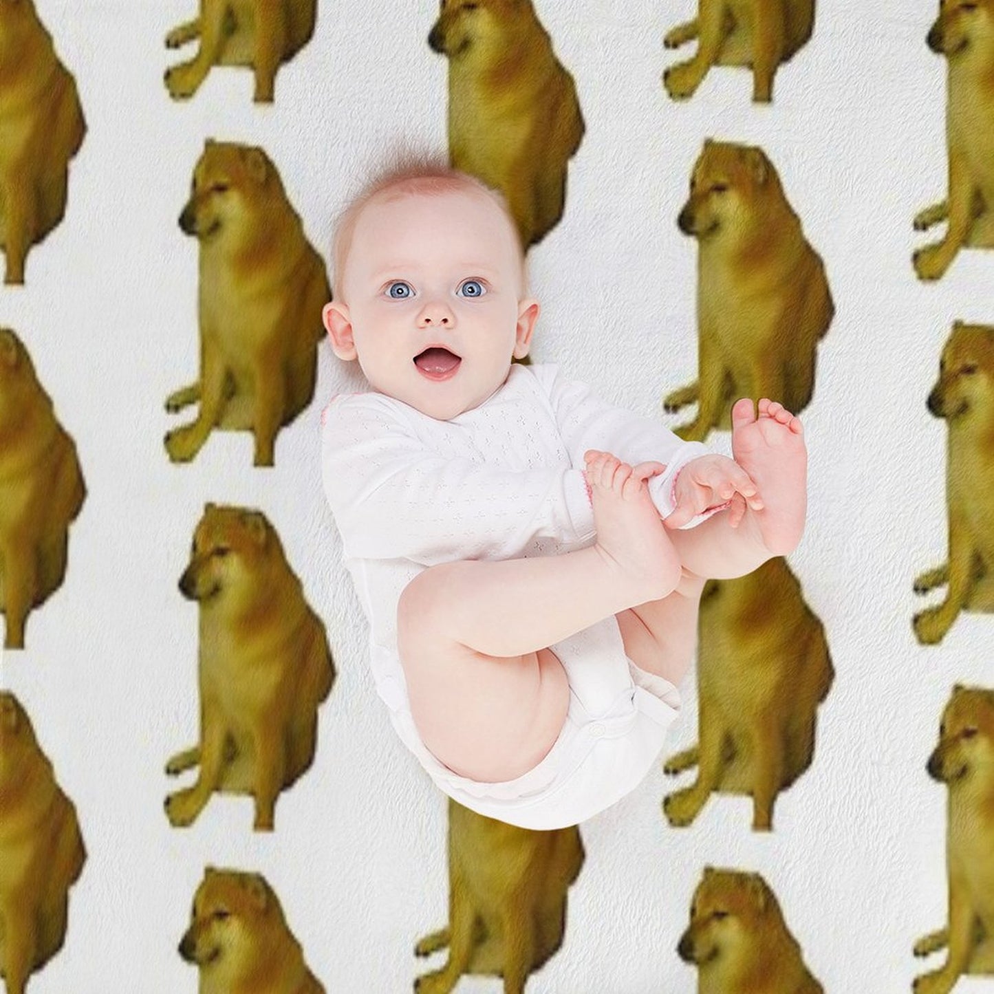 Cheems Throw Blanket