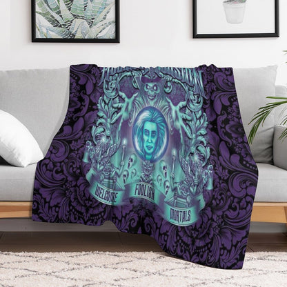 Haunted Mansion Ornate Design Throw Blanket