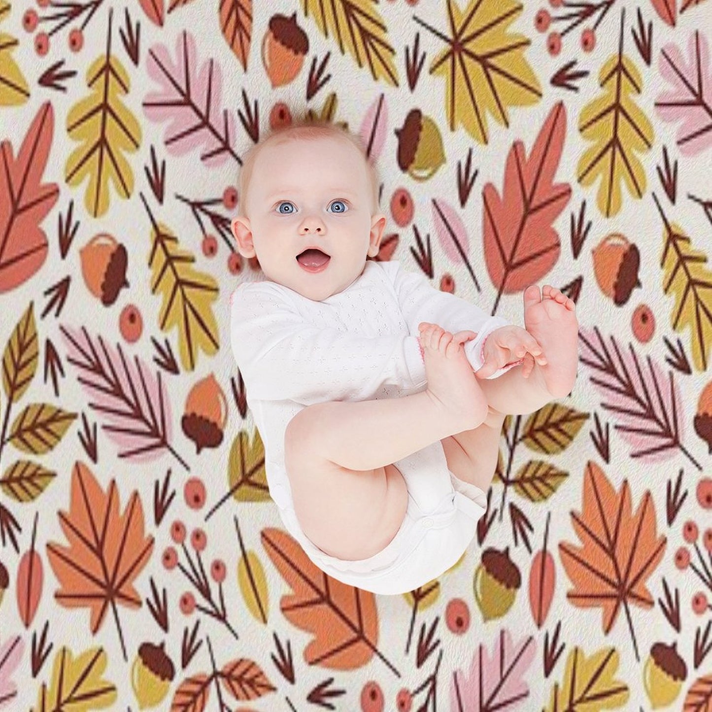 Leaves & Acorns Throw Blanket