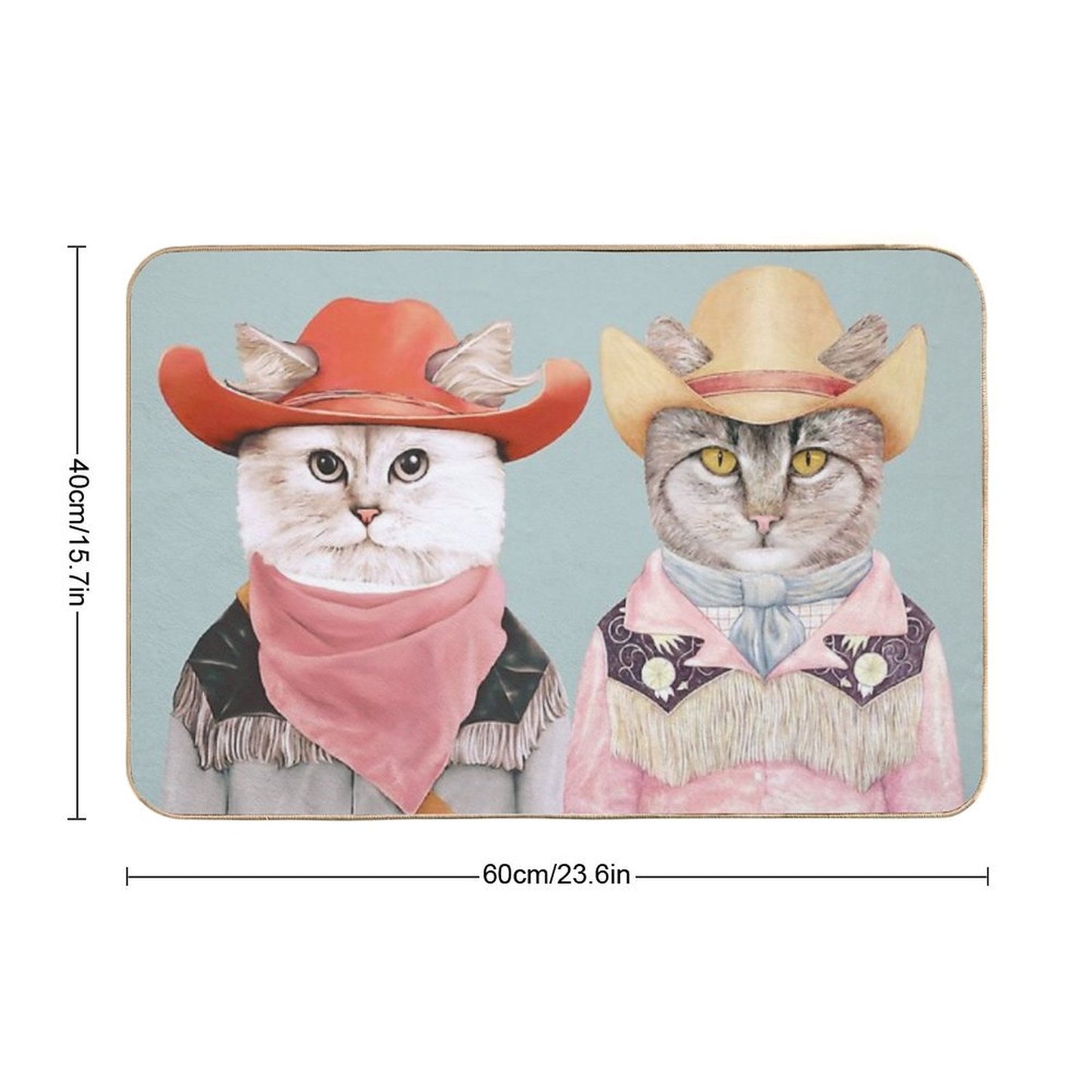 Cowboy Cats Bath Mat