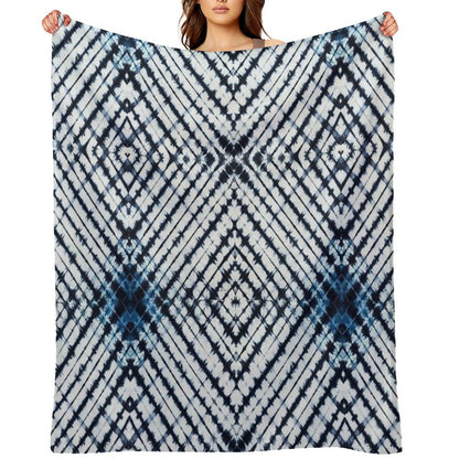 Diamonds Indigo Throw Blanket