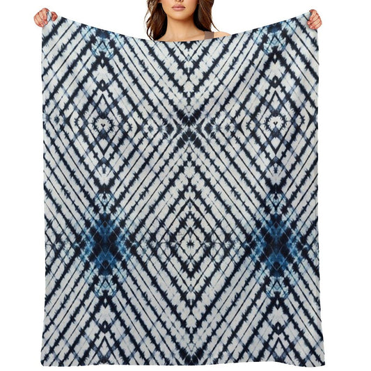 Diamonds Indigo Throw Blanket