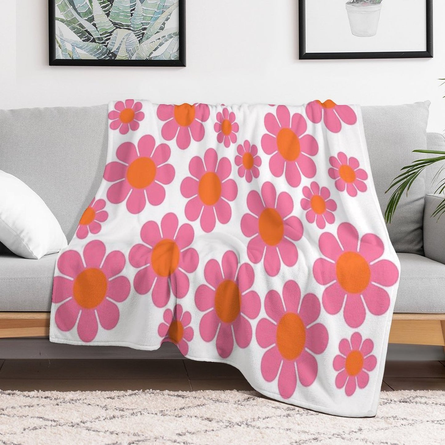 Koryn's Custom Flower Pattern 1 Throw Blanket