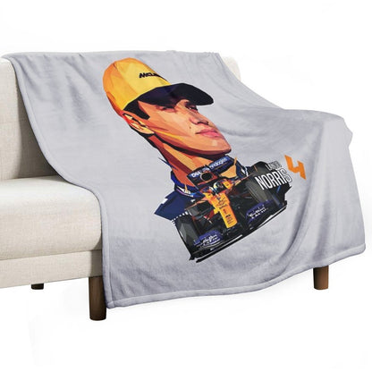 Lando Norris Low Poly V2 Throw Blanket