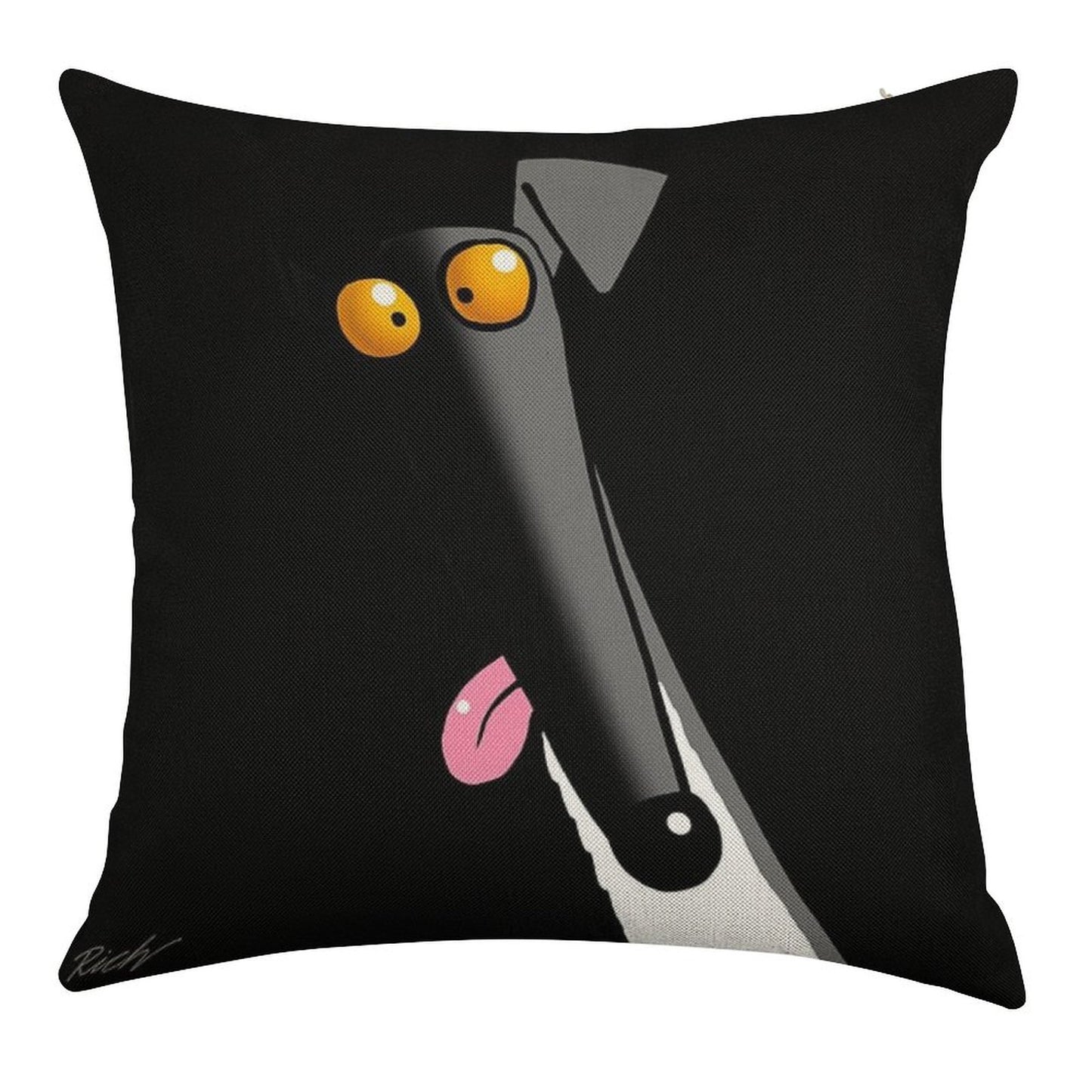 Derp in The Dark Linen Throw Pillow Cover