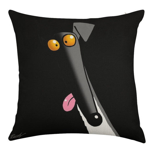 Derp in The Dark Linen Throw Pillow Cover