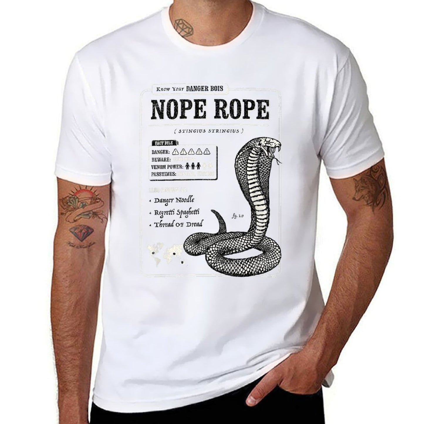 Nope Rope Print - Funny Snake  Easy-care T-Shirt