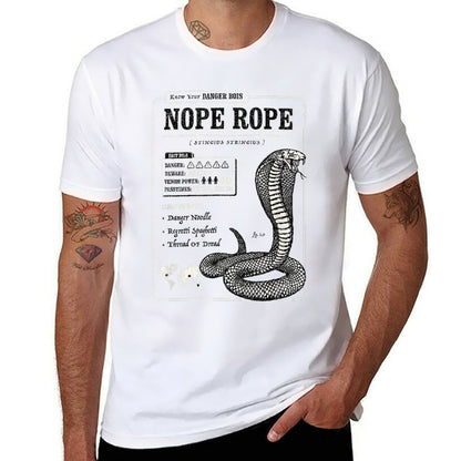 Nope Rope Print - Funny Snake  Easy-care T-Shirt