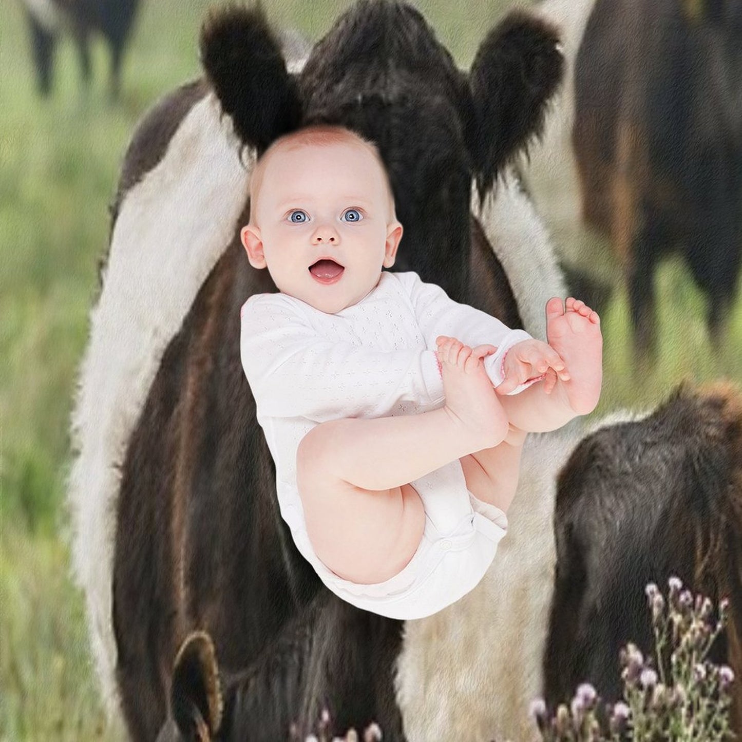 Belted Galloway Cows Throw Blanket