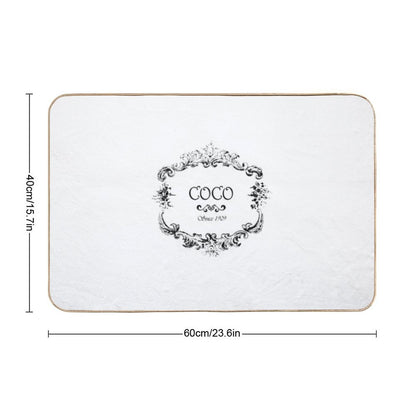 Coco Logo Vintage Old Style Bath Mat