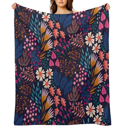 BLISS Flower Field Throw Blanket