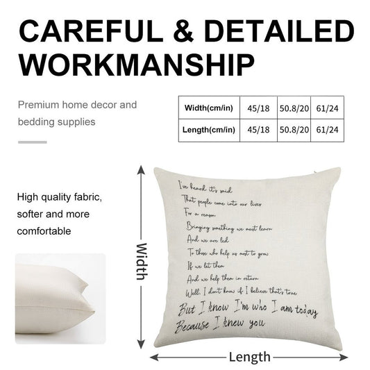 For Good - Wicked The Broadway Musical Linen Throw Pillow Cover