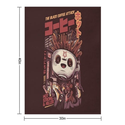 Black Magic Coffee Throw Blanket