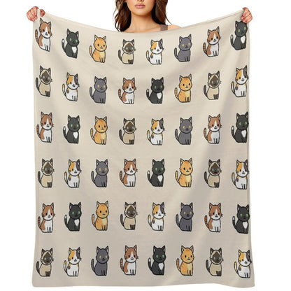 Cute Cats Throw Blanket