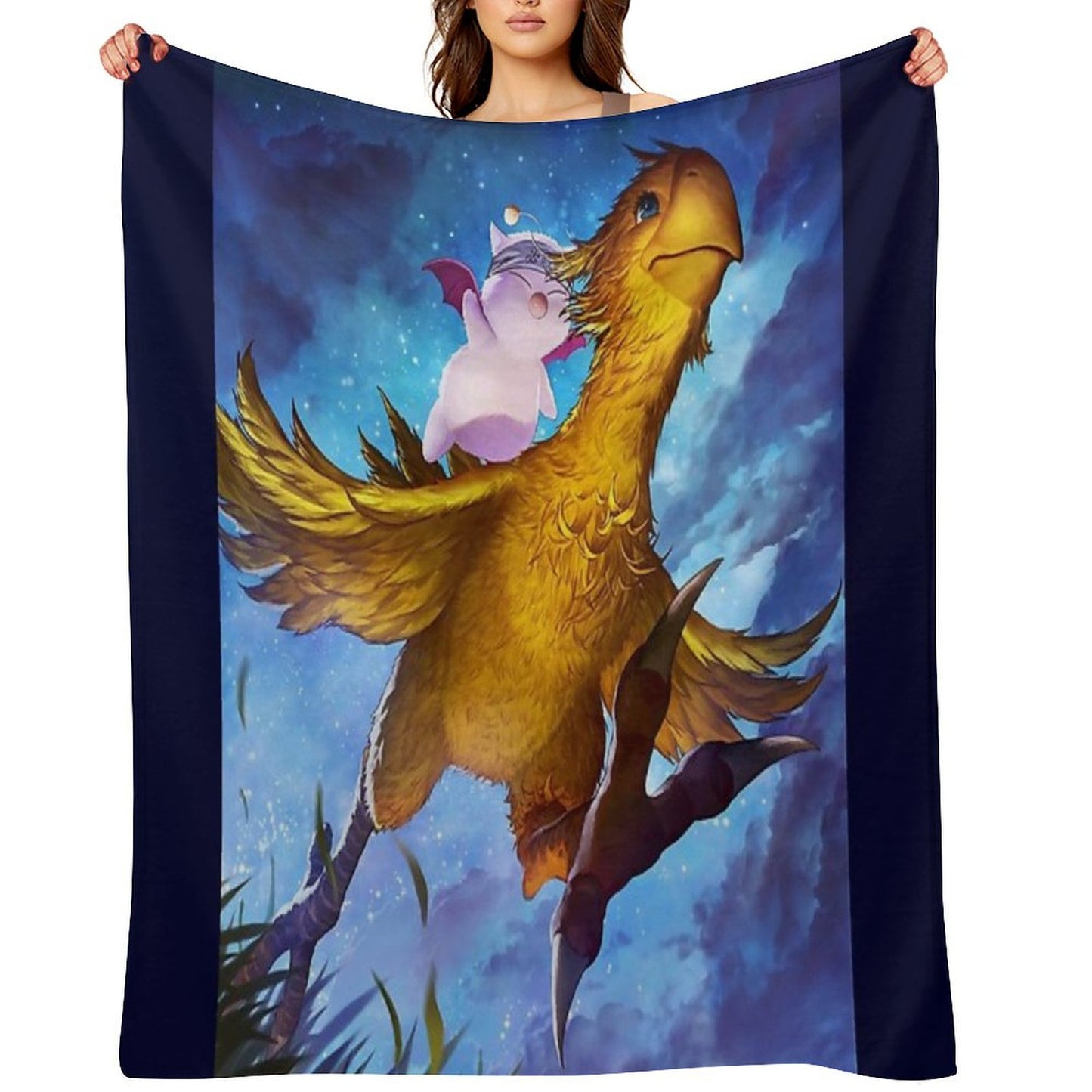 Chocobo & Mogry Throw Blanket