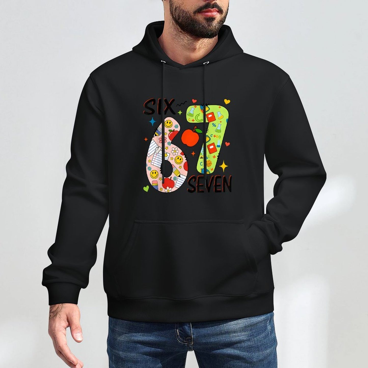 Funny Six Seven Meme 67 Days of School Men Women Boy Girl Versatile Streetwear Hoodie