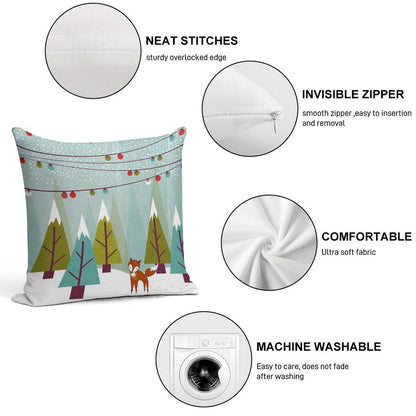 Winter Soft Anti-Pilling Throw Pillow