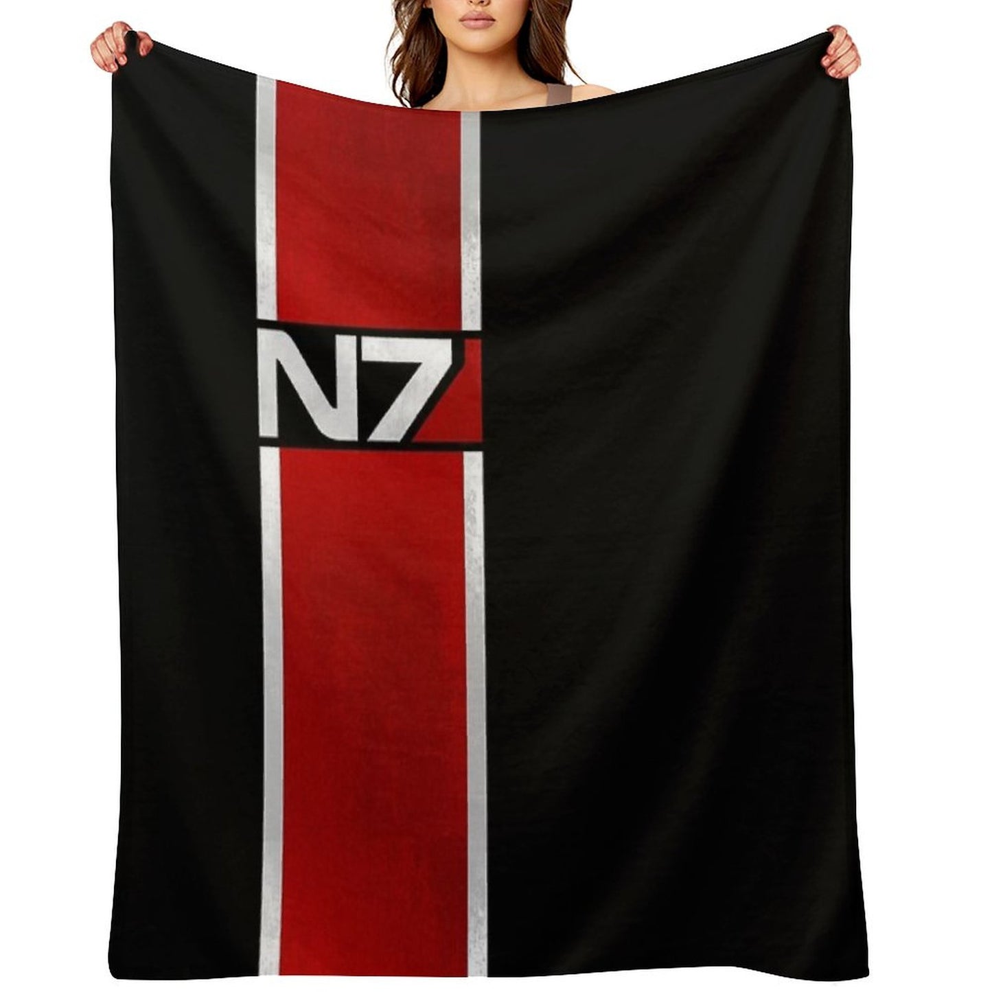Mass Effect Vertical N7 Throw Blanket