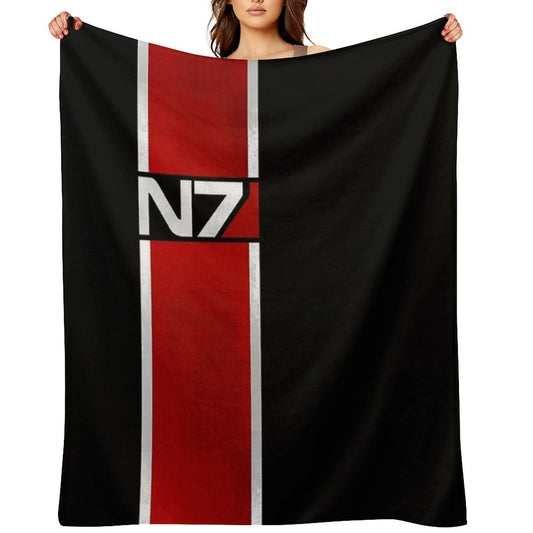 Mass Effect Vertical N7 Throw Blanket