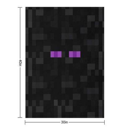 Enderman Pattern Throw Blanket
