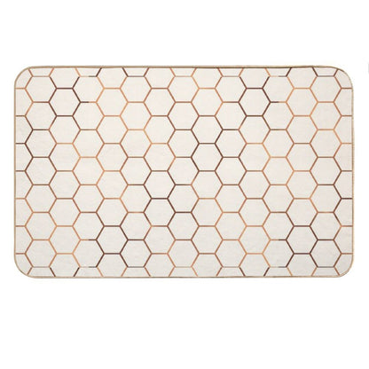Rose Gold Copper Honeycomb Bath Mat