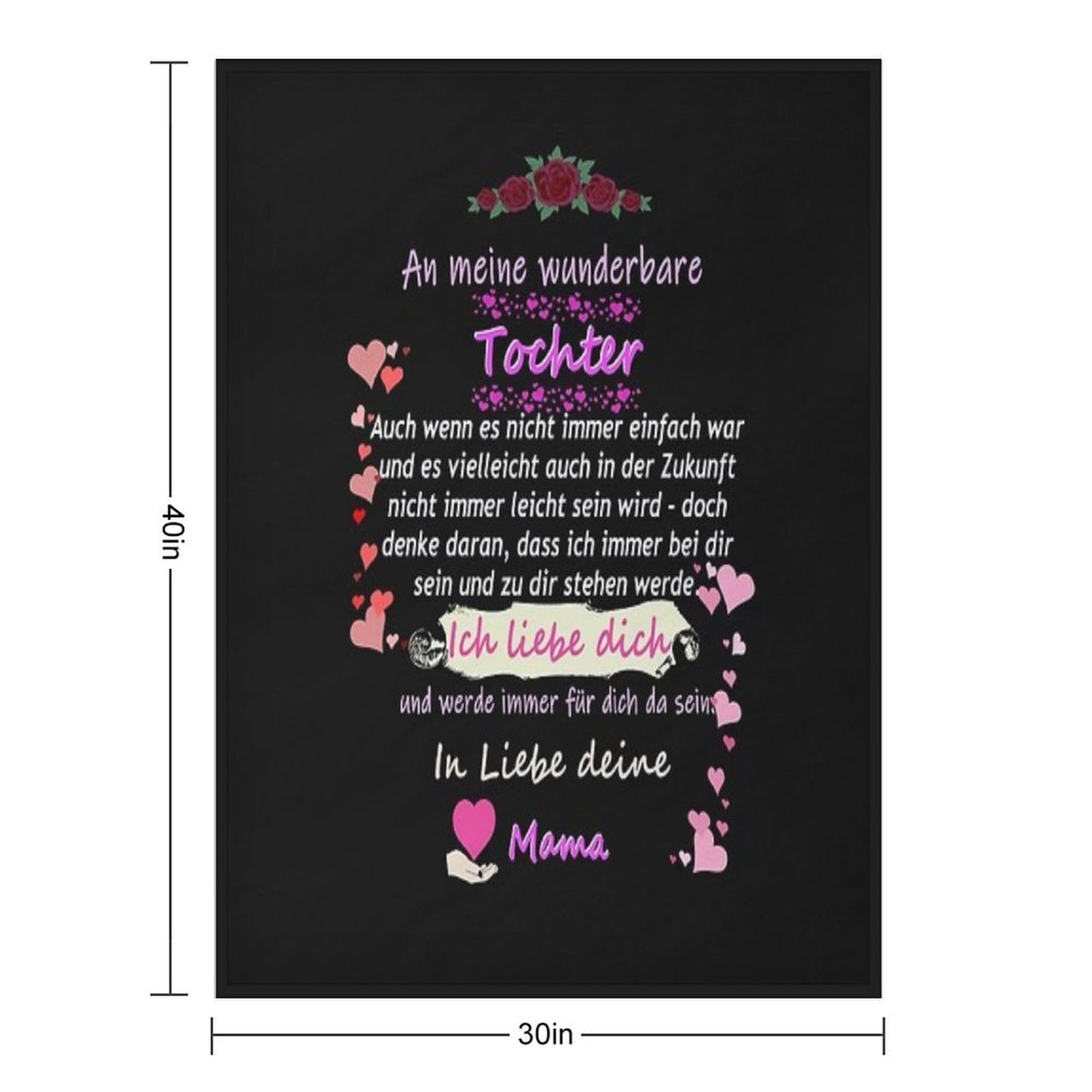 Wonderful Daughter-mother Saying Throw Blanket