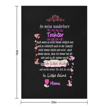 Wonderful Daughter-mother Saying Throw Blanket