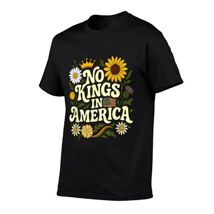 No King In American Retro Floral 70s Democracy Women  Versatile T-Shirt