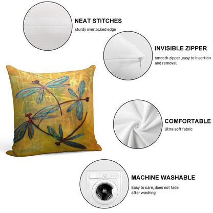 Dragonfly Haze Soft Anti-Pilling Throw Pillow