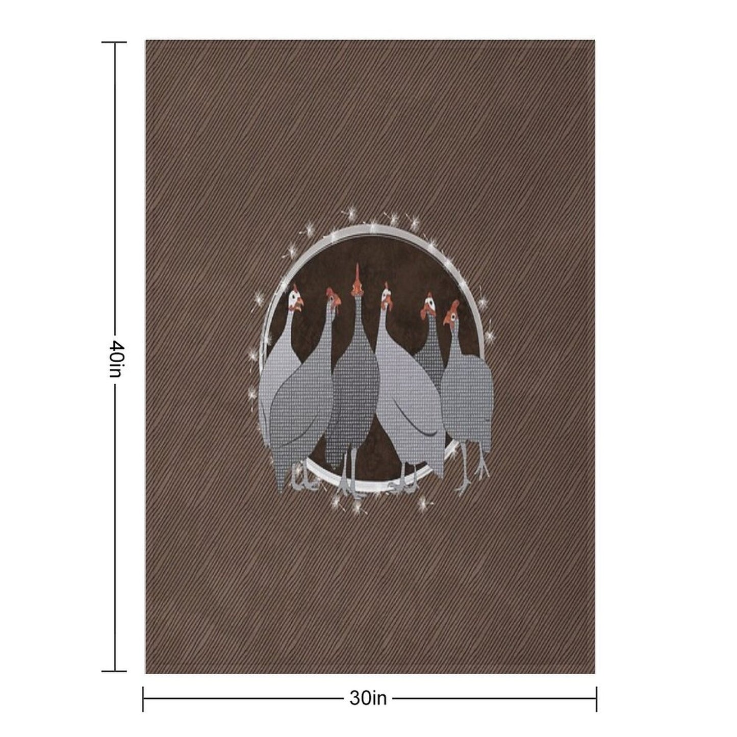 Helmeted Guineafowl Throw Blanket