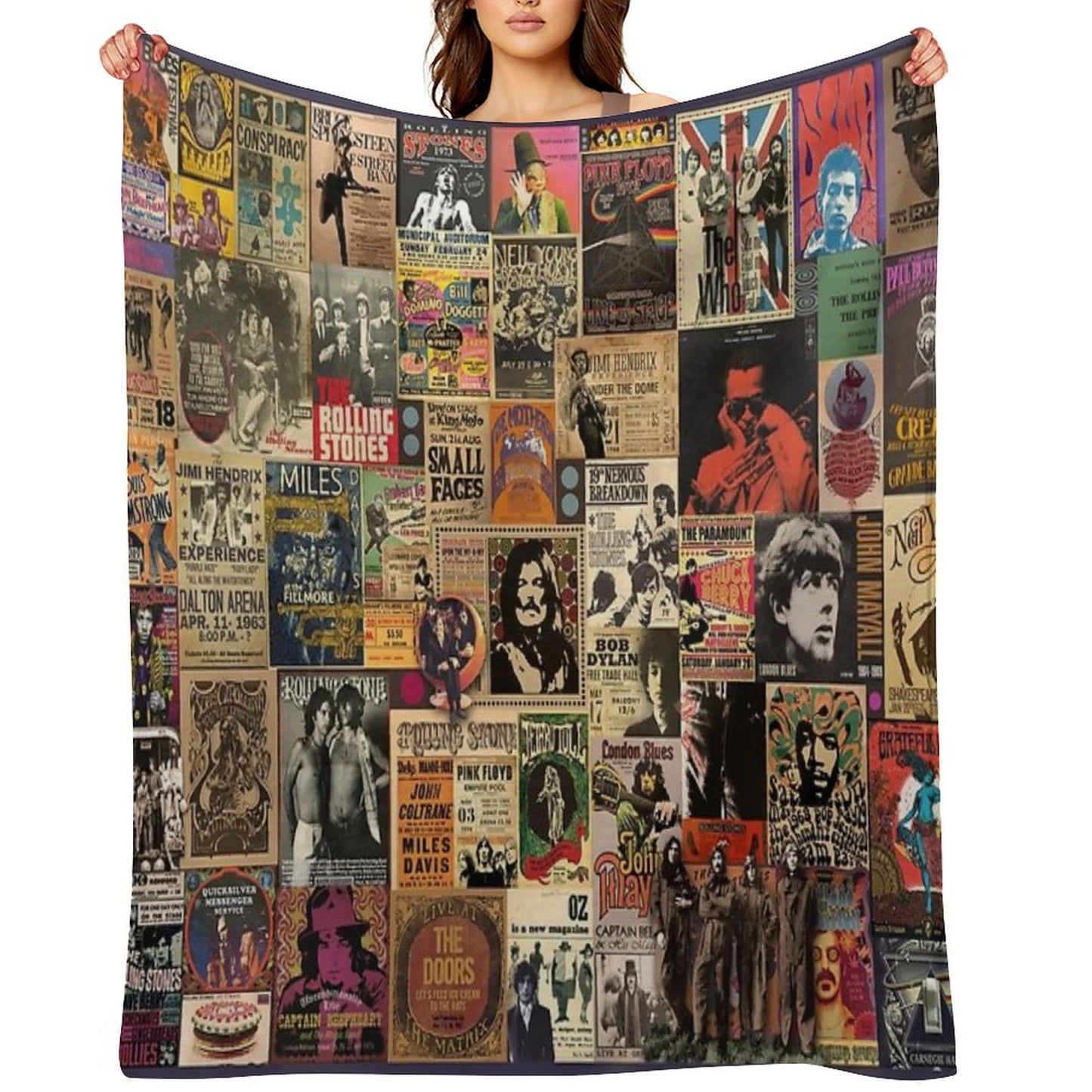 Rock N' Roll Stories Throw Blanket