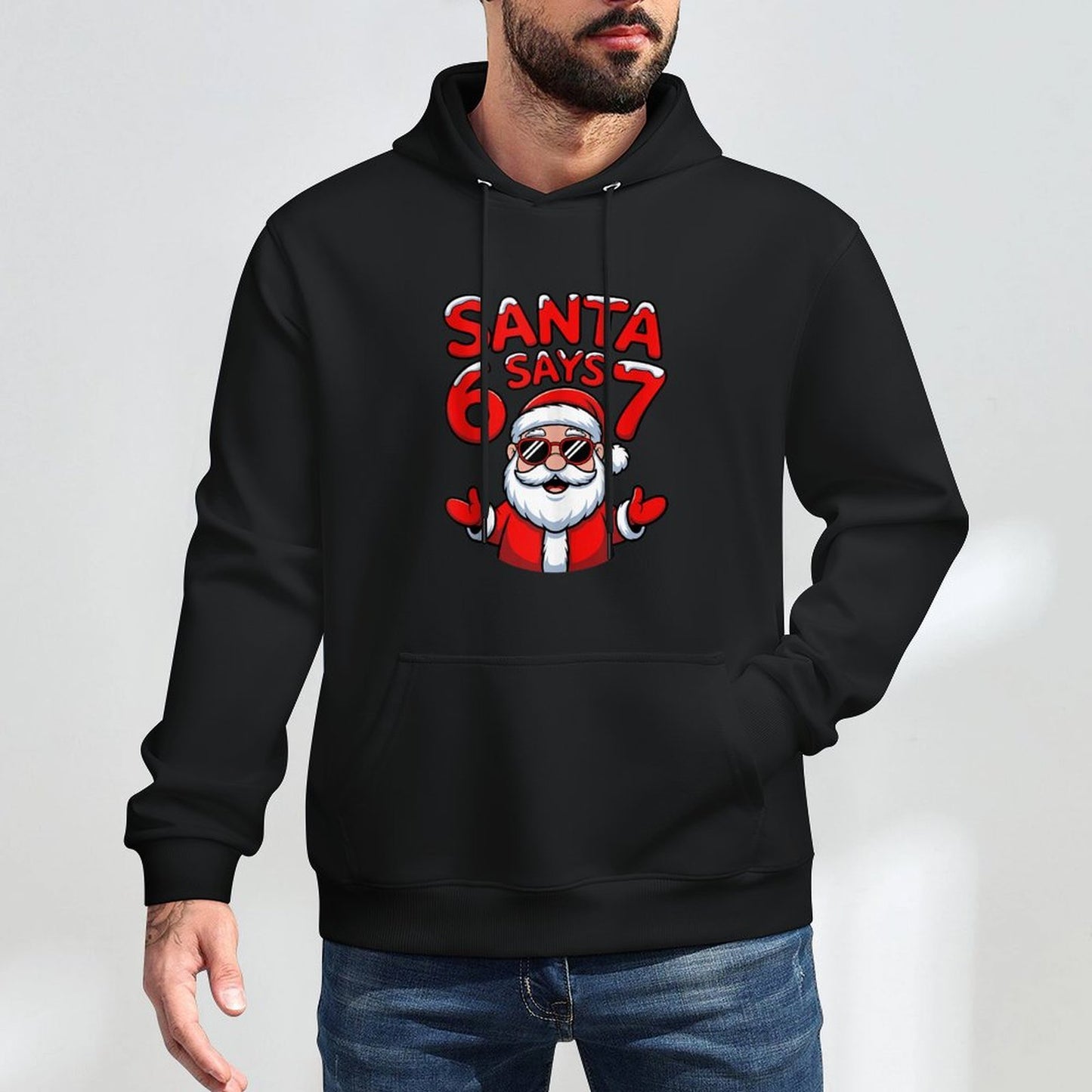 Funny Santa Says Six Seven Christmas Holiday 67 Meme 6 7 Kid All-Day Comfort Hoodie