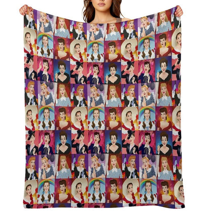 Faces of Judy Throw Blanket