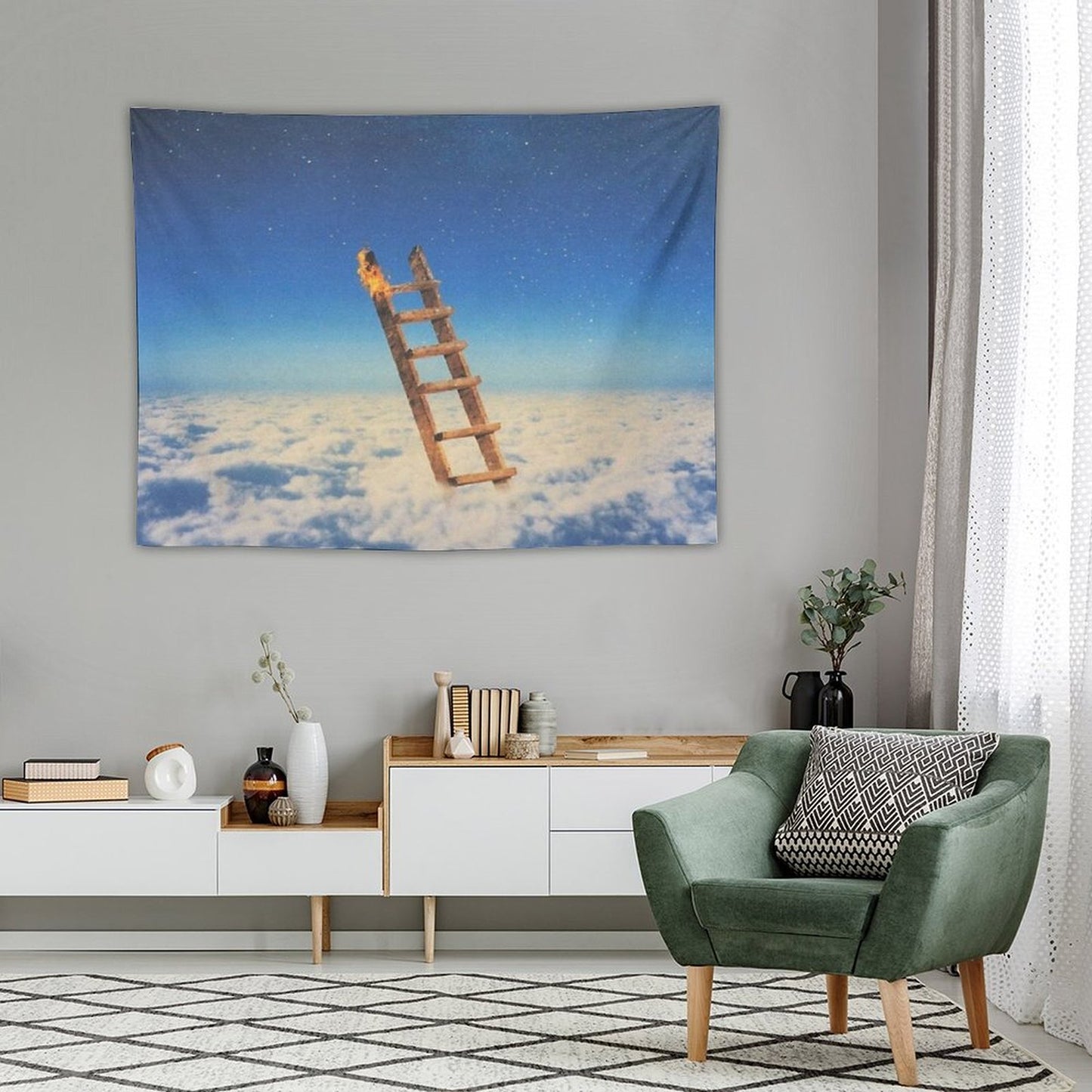 Astro Highest in Room World Travis Fan Cover Tapestry