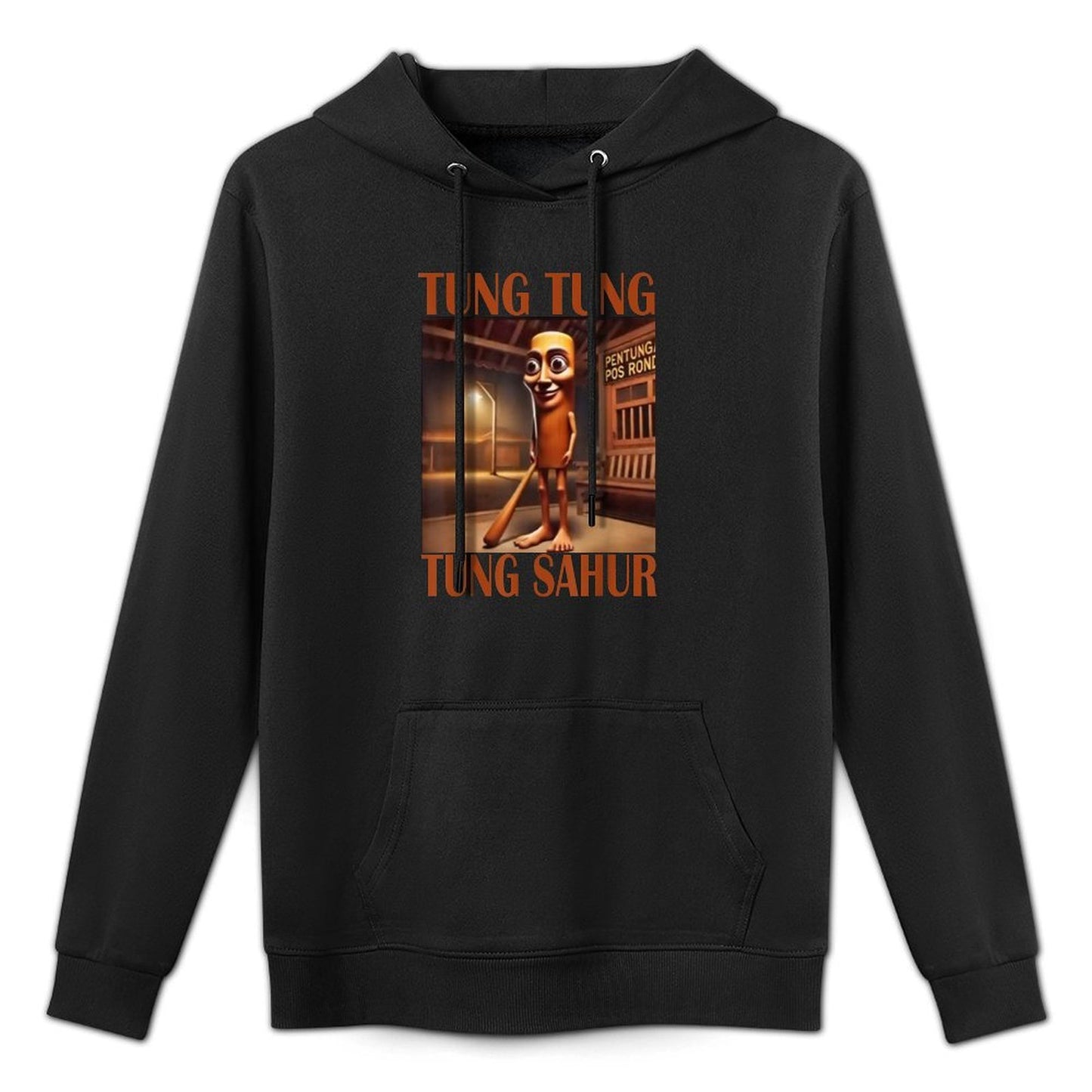 Tung Tung Tung Sahur Cotton-Polyester Blend Hoodie