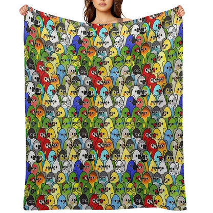 Too Many Birds! Bird Squad Classic Throw Blanket