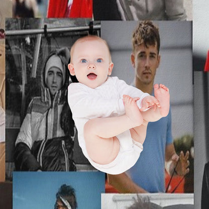 Charles Leclerc Picture Collage Throw Blanket