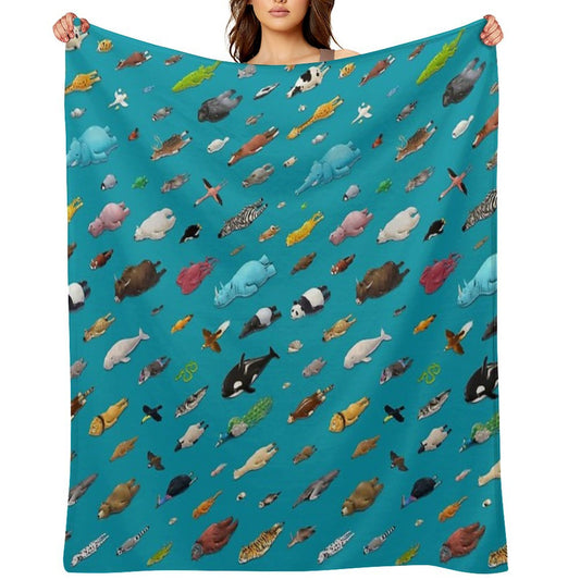 Sleeping Animals Throw Blanket