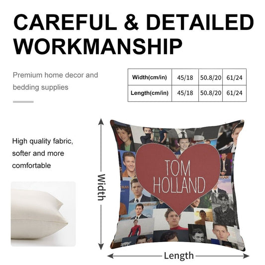 Tom Holland Blanketstickers Linen Throw Pillow Cover