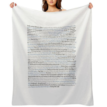 Movie Quotes Throw Blanket