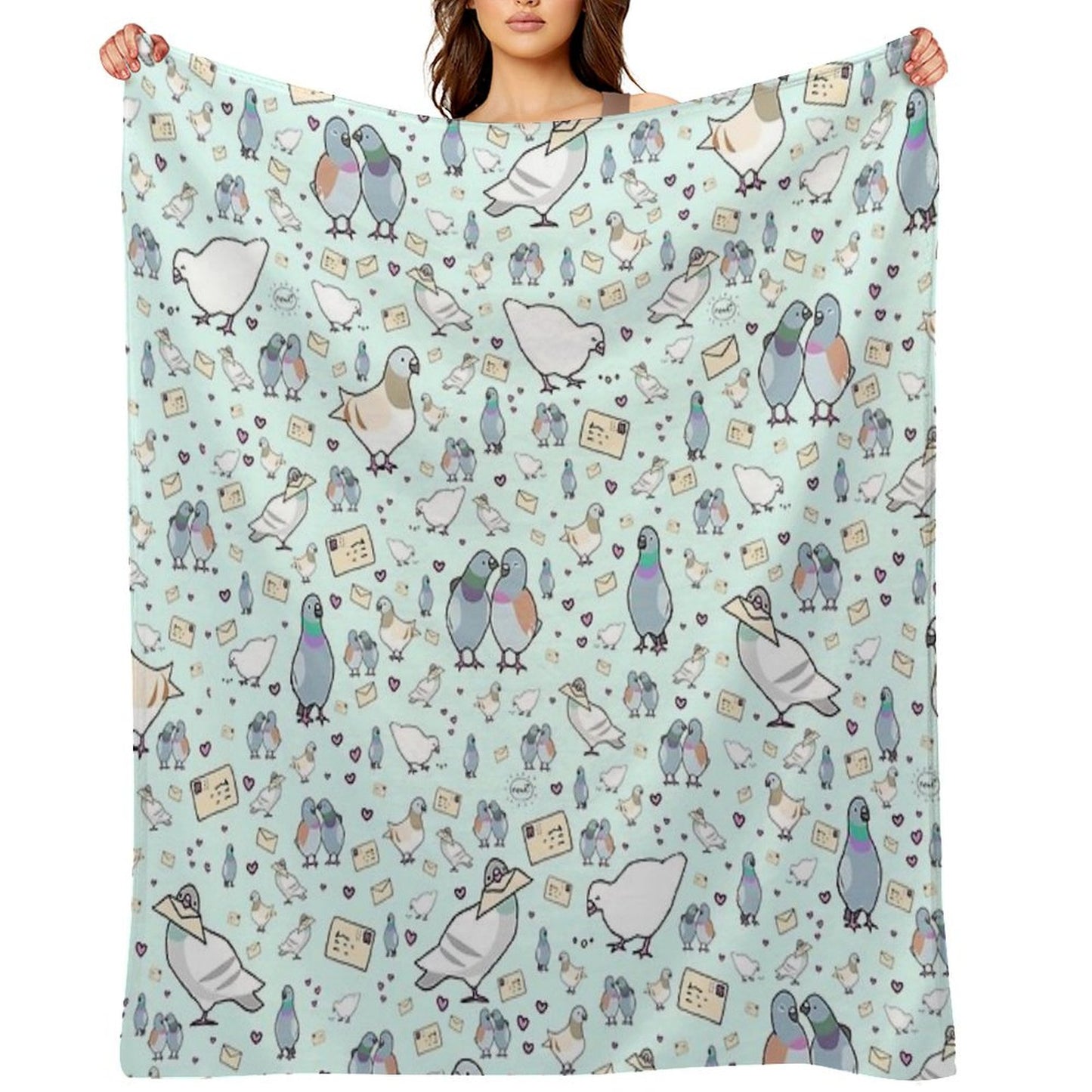 Pigeons Throw Blanket
