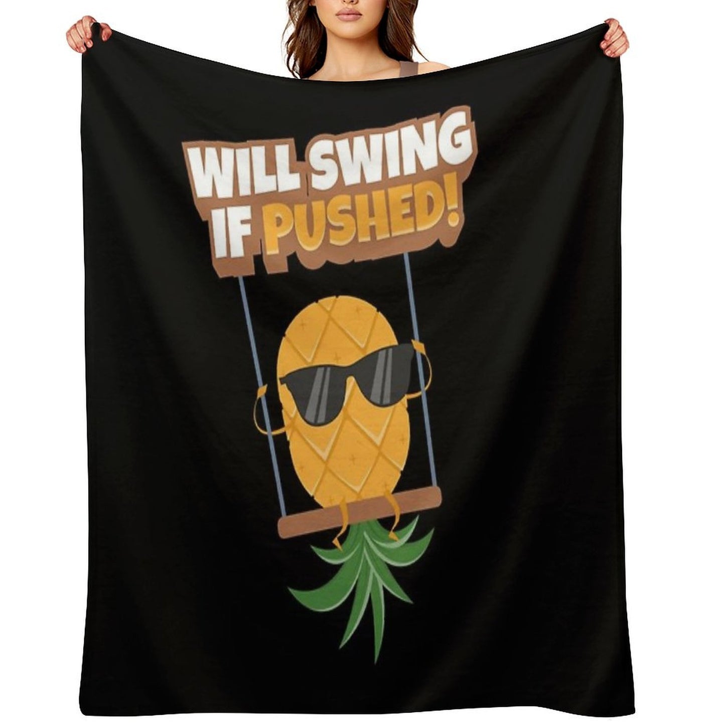 Swingers Pineapple Swinging Lifestyle Funny Swinger Throw Blanket