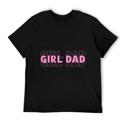 Dad Est 2025 Dad Loading New Dad Of Girls Retro Pink Dad T-Shirt