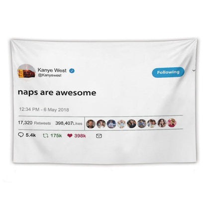 Kanye Rapper Naps Are Awesome Tapestry