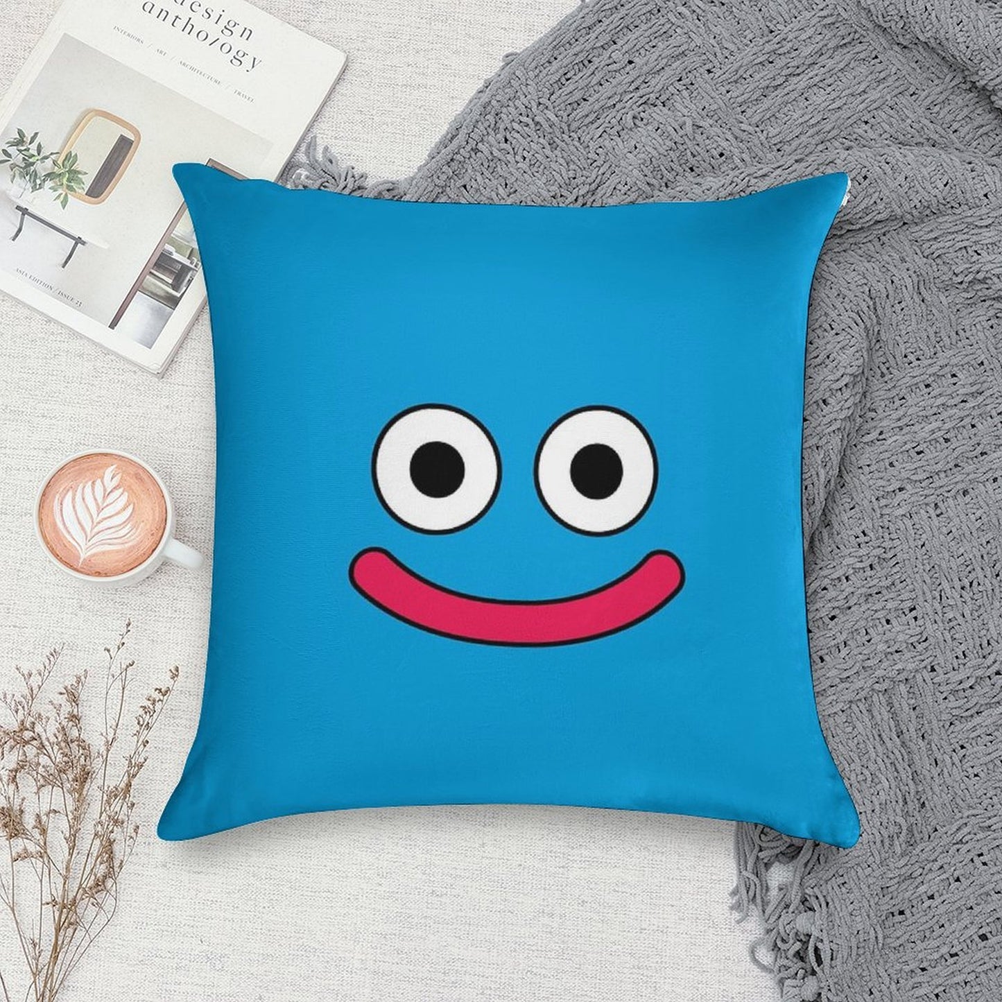 Dragon Quest Slime Soft Warmth Comfort Throw Pillow