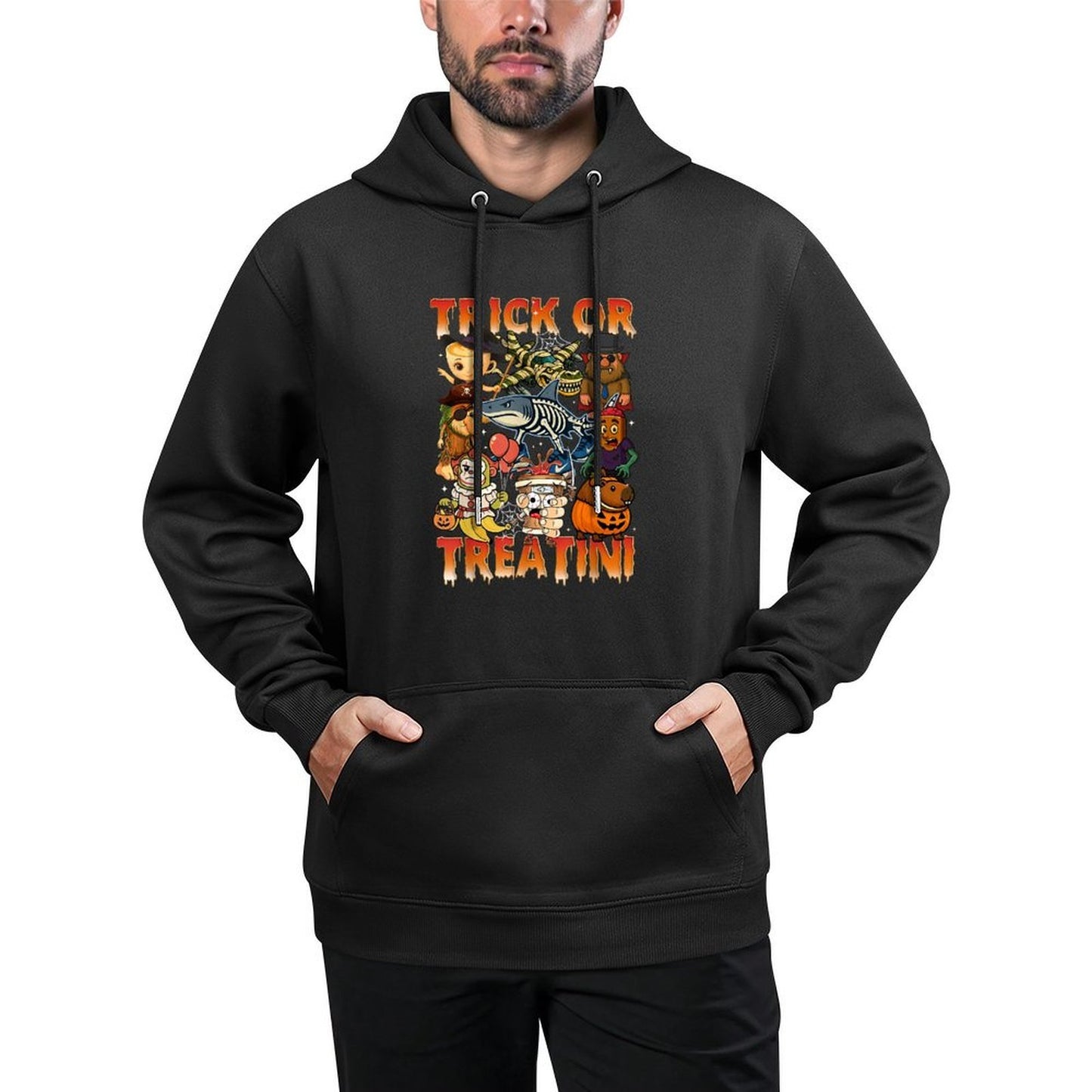 Funny Italian Brain Rot Italian Brainrot Halloween Boy Kids Breathable Fabric Hoodie