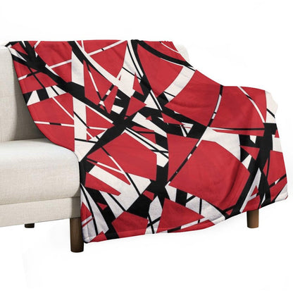 EVH Authentic Stripes Design (red) Throw Blanket